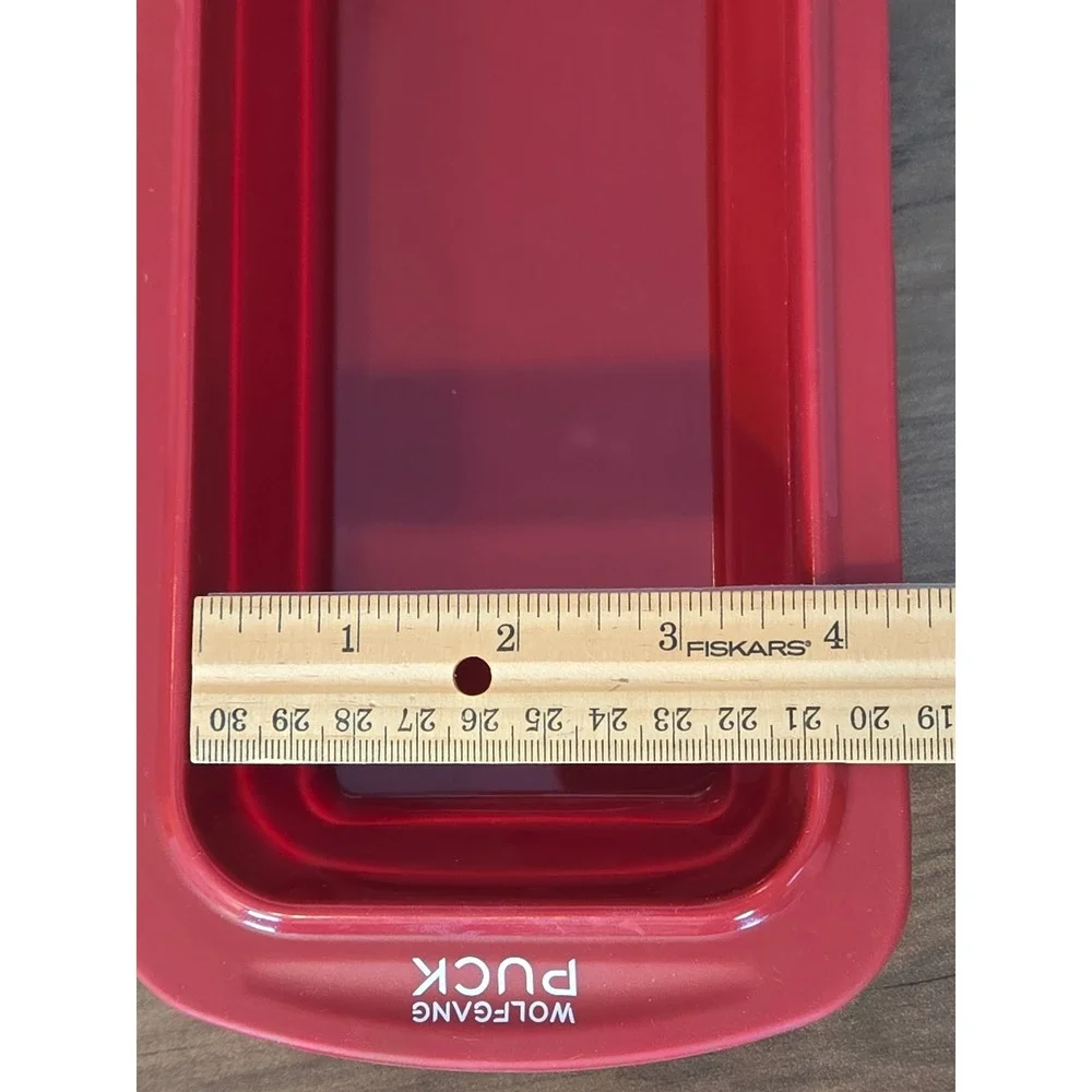 Wolfgang Puck Red Collapsible Silicone Bakeware Set Loaf Pan Round Cake Pan